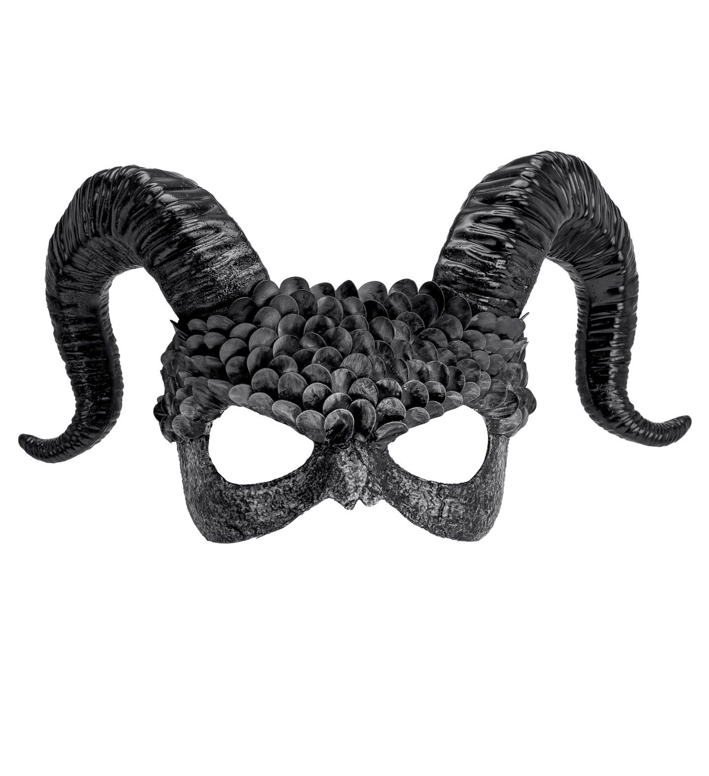 Maschera Commedia Dell'arte Demone Accessori Travestimento Halloween - 08483