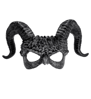 Maschera Commedia Dell'arte Demone Accessori Travestimento Halloween - 08483