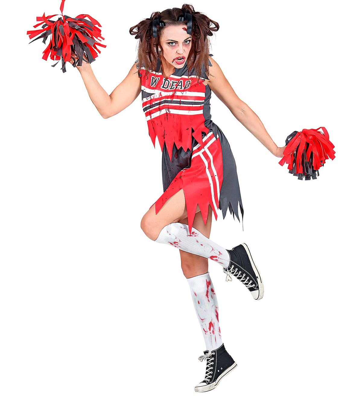 Vestito Carnevale Cheerleader Zombie Travestimento Costume Halloween Adulto - 0985