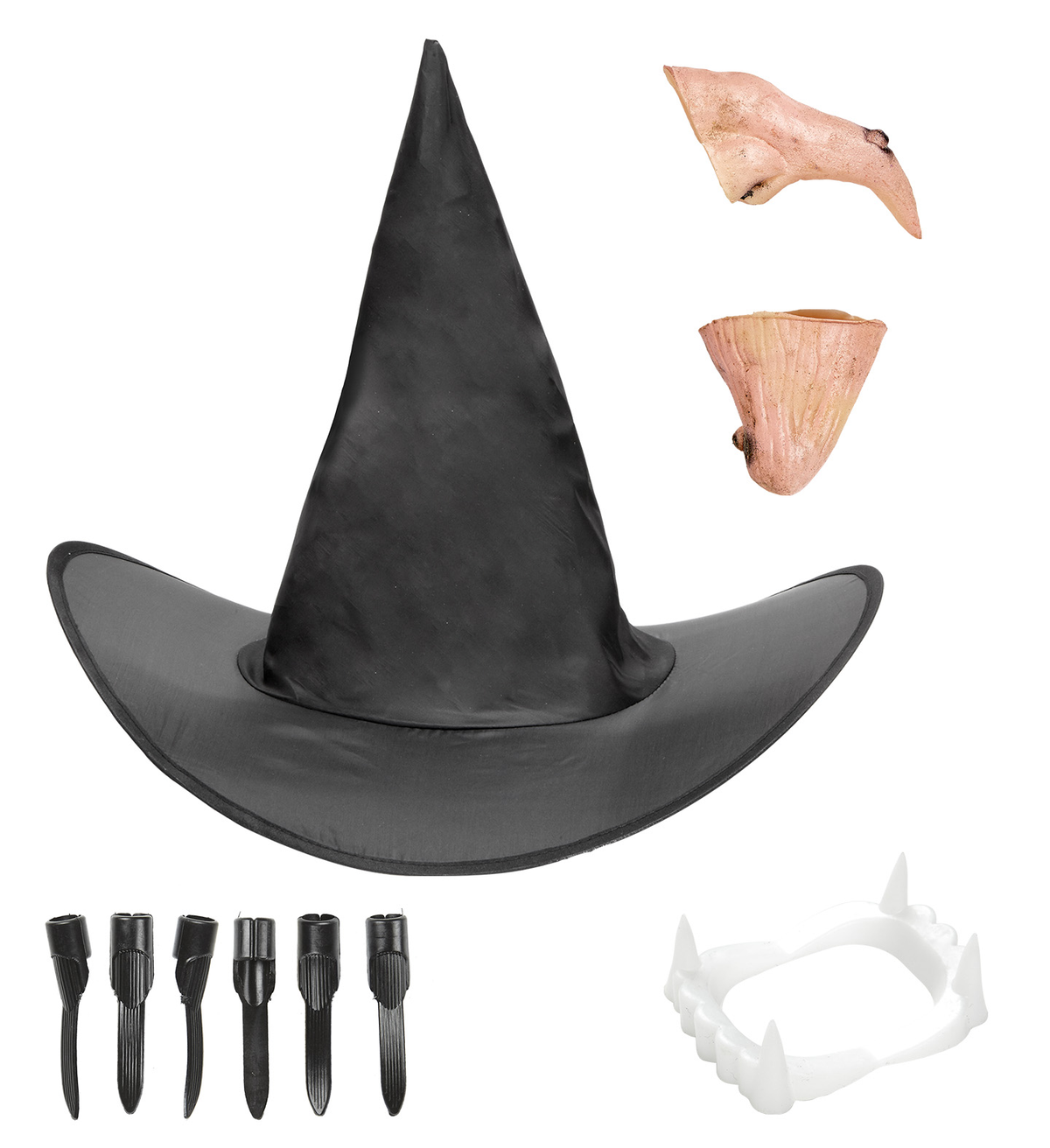 Set Travestimento Strega 5 Pezzi Accessori per Travestimento Carnevale Halloween - 2846r