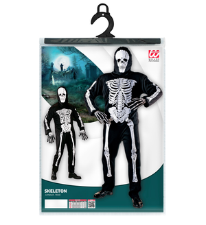 Vestito Carnevale Scheletro Travestimento Costume Halloween Adulto - 3928