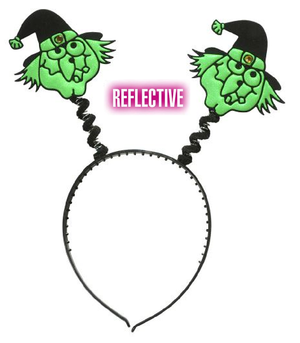 Cerchietto con Strega Riflettente Accessori per Abito Vestito Travestimento Carnevale Halloween - 5329e
