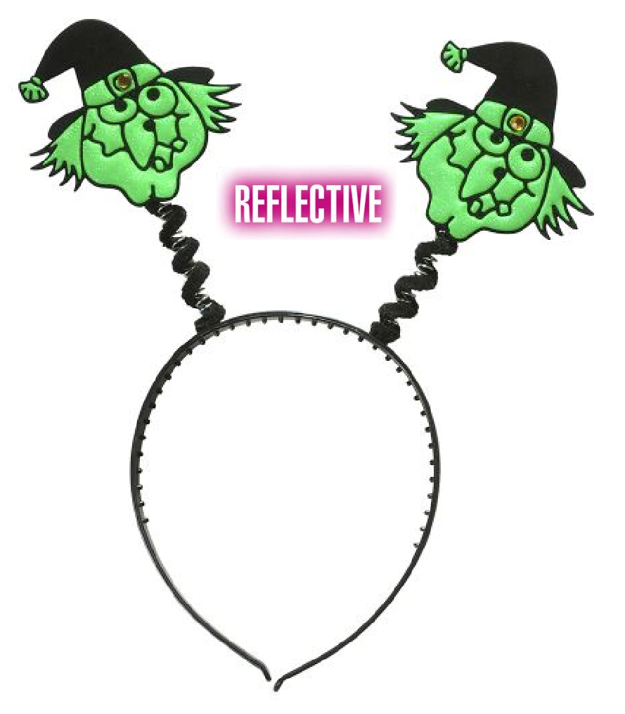 Cerchietto con Strega Riflettente Accessori per Abito Vestito Travestimento Carnevale Halloween - 5329e