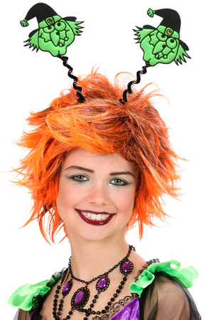 Cerchietto con Strega Riflettente Accessori per Abito Vestito Travestimento Carnevale Halloween - 5329e