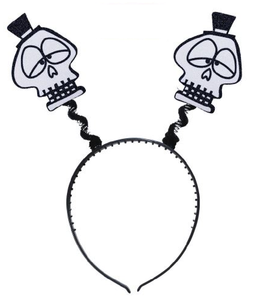 Cerchietto con Teschio Riflettente Accessori per Abito Vestito Travestimento Carnevale Halloween - 5329e