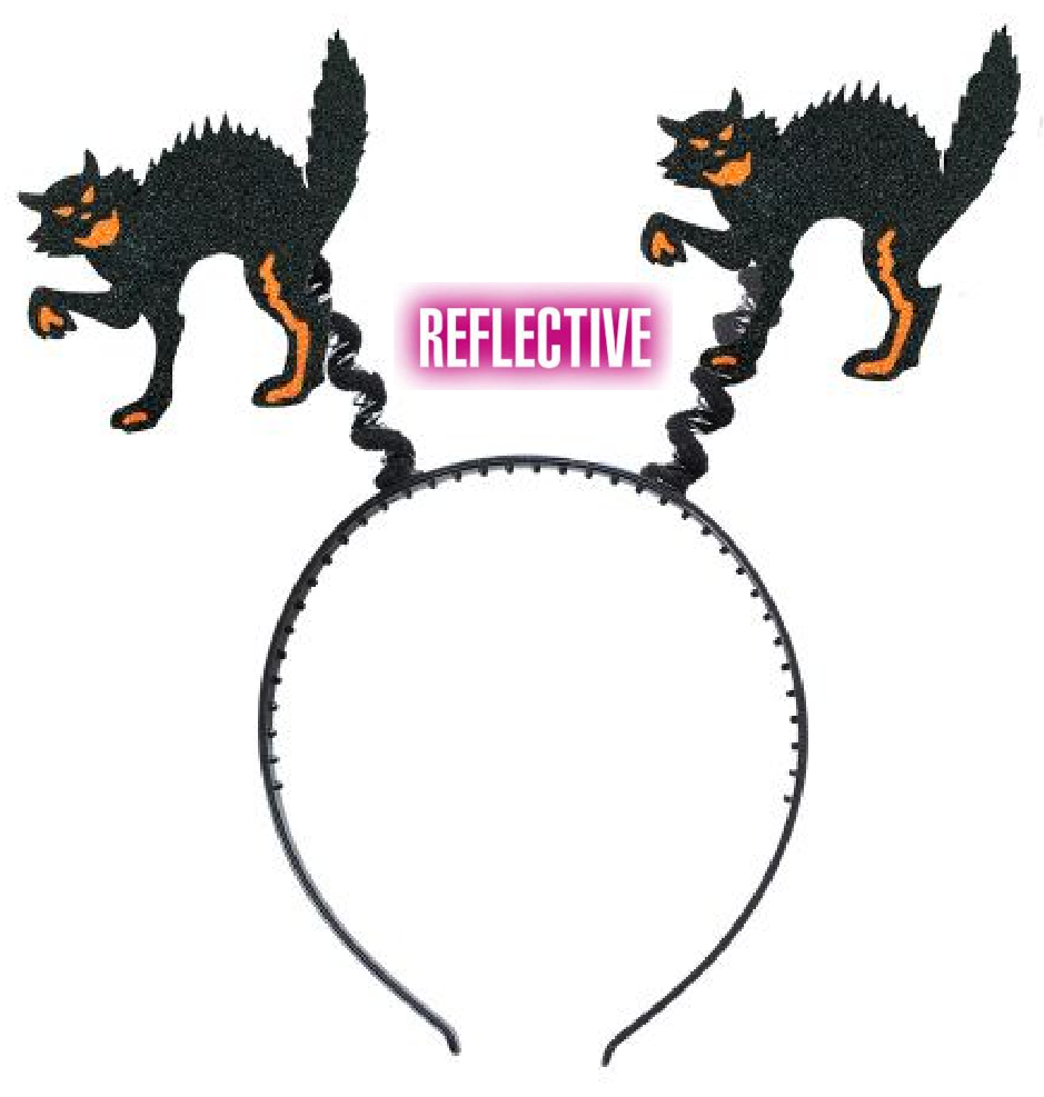 Cerchietto con Gatto Riflettente Accessori per Abito Vestito Travestimento Carnevale Halloween - 5329e