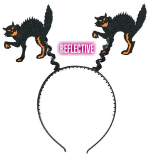 Cerchietto con Gatto Riflettente Accessori per Abito Vestito Travestimento Carnevale Halloween - 5329e