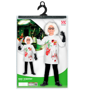 Vestito Carnevale Scienziato Pazzo Travestimento Costume per Halloween da Bambino - 7305