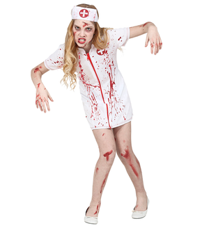Vestito Carnevale Infermiera Zombie Travestimento Costume per Halloween da Bambino - 9902