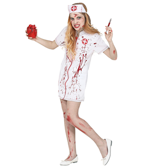 Vestito Carnevale Infermiera Zombie Travestimento Costume per Halloween da Bambino - 9902