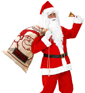 Sacco di Babbo Natale 80 X 50 CM Accessorio Travestimento Costumi Natale Carnevale - 01339