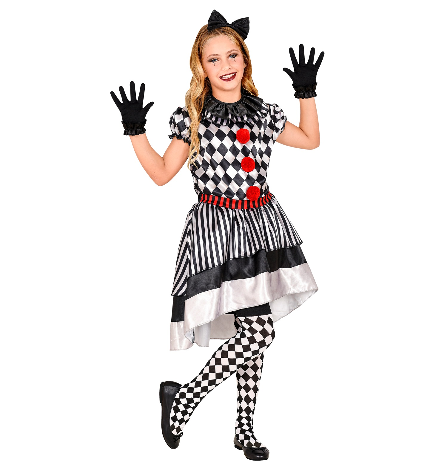 Vestito Carnevale Pagliaccio Vintage Travestimento Costume per Halloween da Bambino - 0901