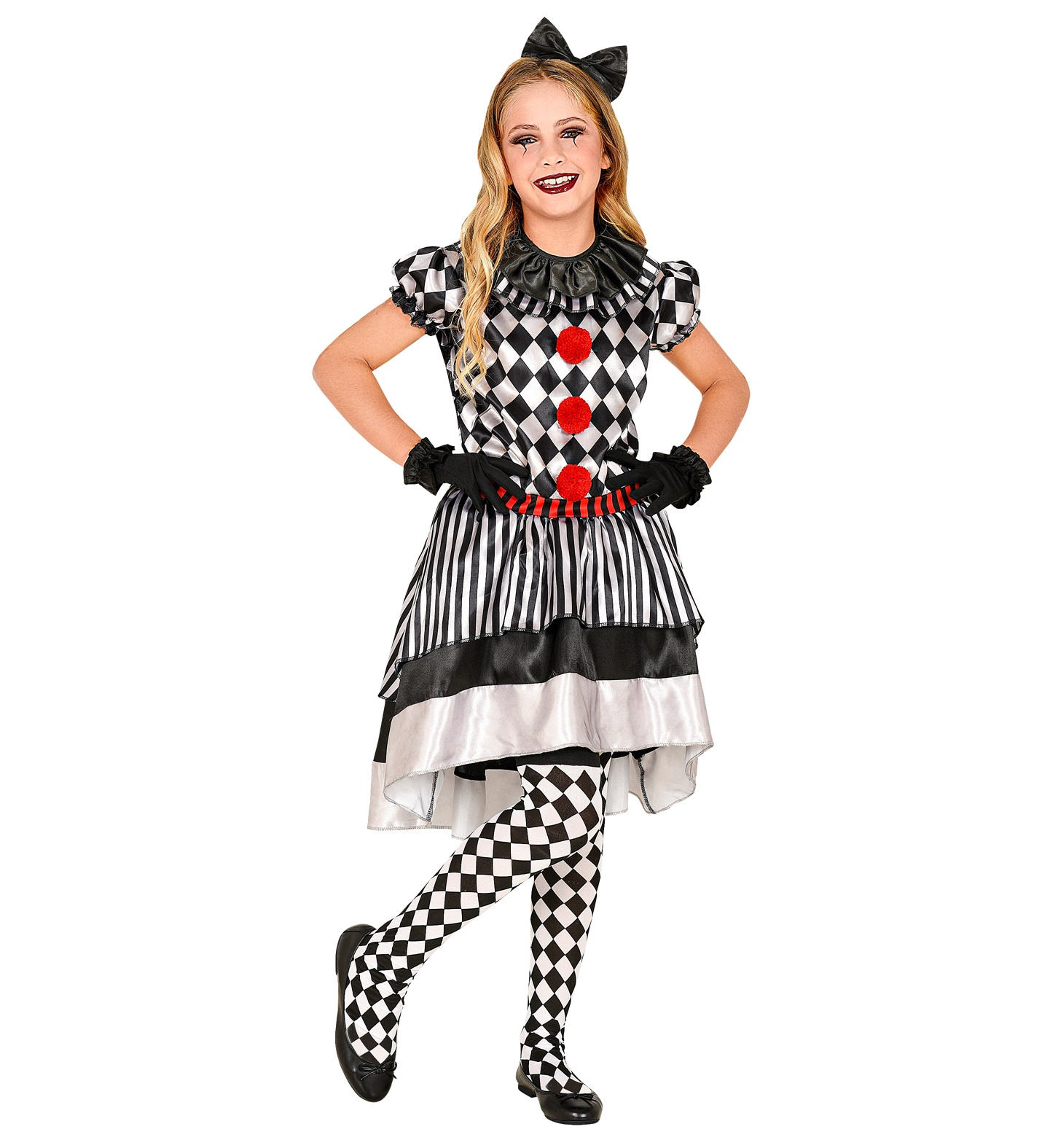 Vestito Carnevale Pagliaccio Vintage Travestimento Costume per Halloween da Bambino - 0901