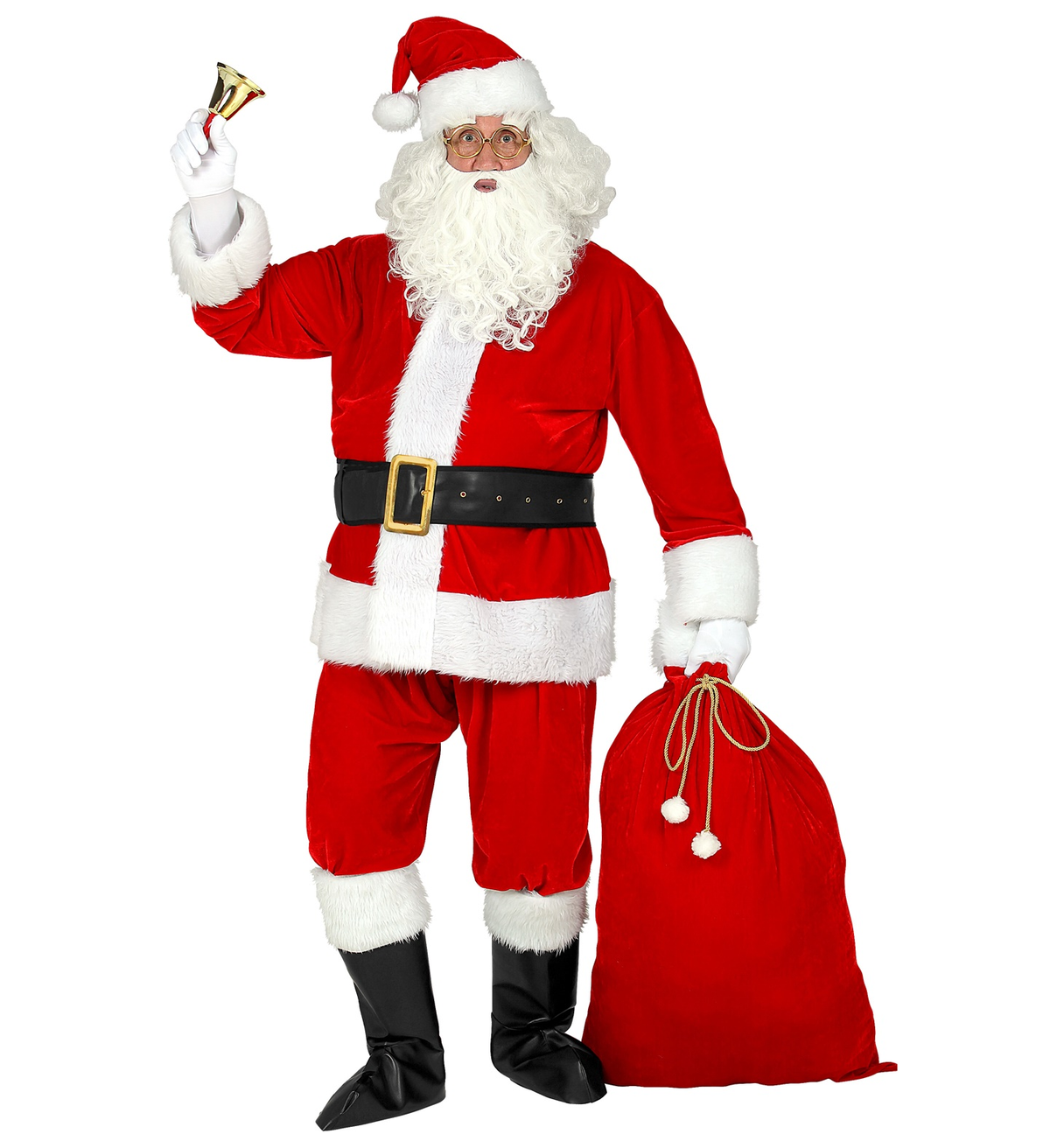 Vestito Carnevale Babbo Natale Professionale Travestimento Costume Adulto - 1066