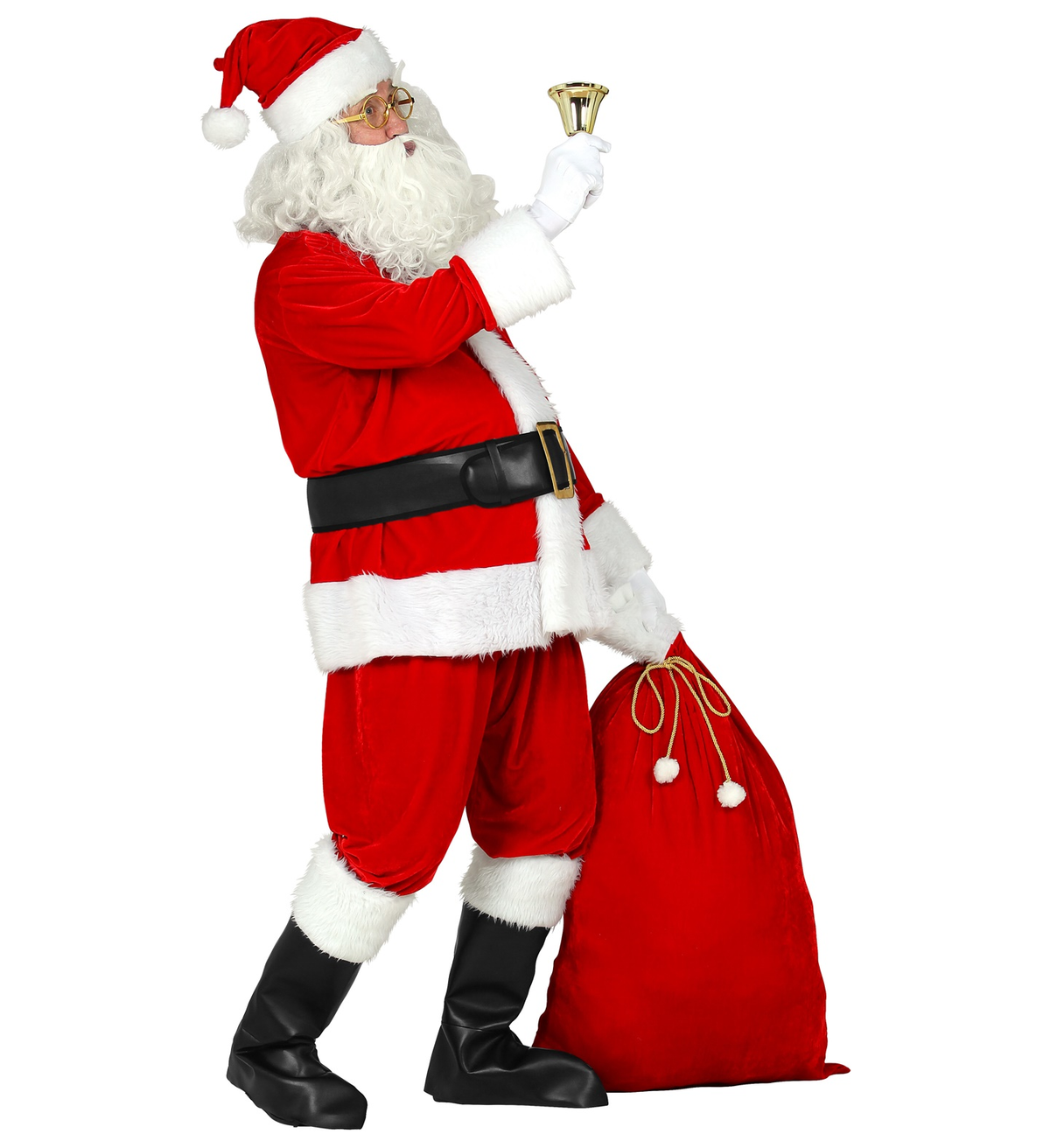 Vestito Carnevale Babbo Natale Professionale Travestimento Costume Adulto - 1066