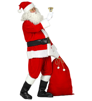 Vestito Carnevale Babbo Natale Professionale Travestimento Costume Adulto - 1066