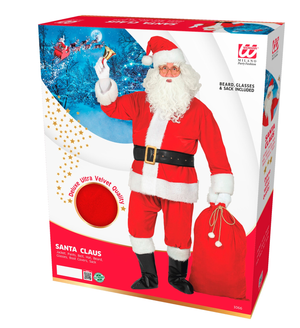 Vestito Carnevale Babbo Natale Professionale Travestimento Costume Adulto - 1066