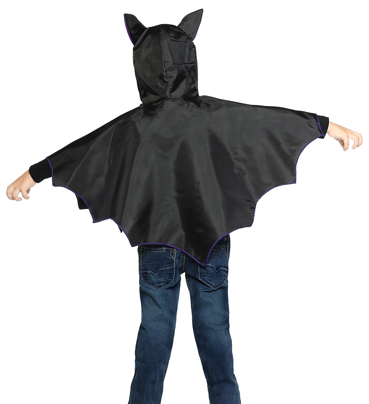 Travestimento Pipistrello Poncho Taglia Unica Vestito Costume Carnevale Halloween - 96897