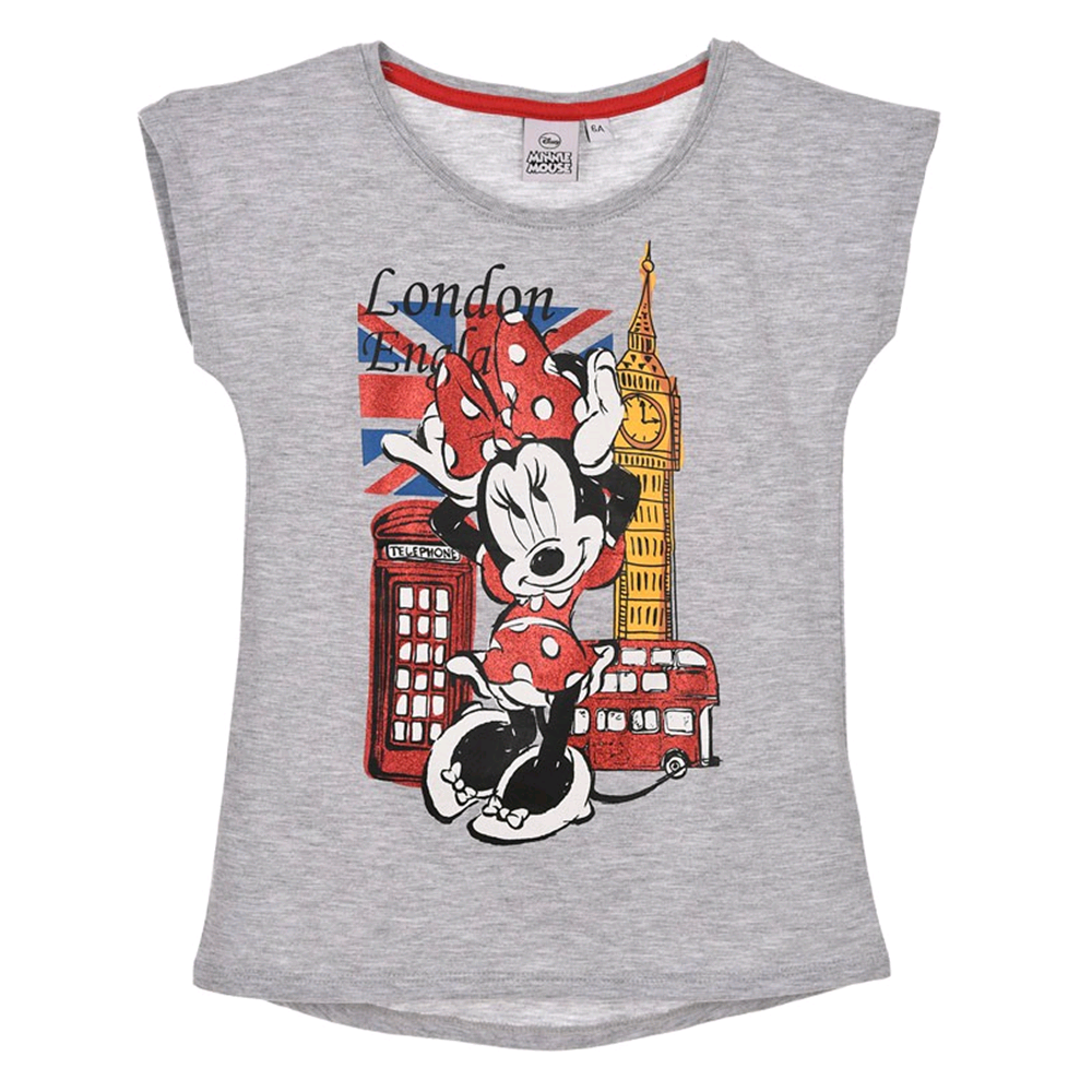 T-Shirt Maglietta Minne Manica Corta Estiva Bambina DISNEY 3/8 Anni - Ep1087grigio