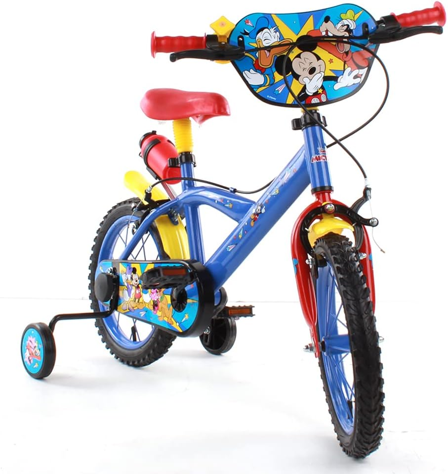 Bicicletta Mickey&friends DISNEY Topolino 14" Età 3/5 Anni con Rotelle - 21152