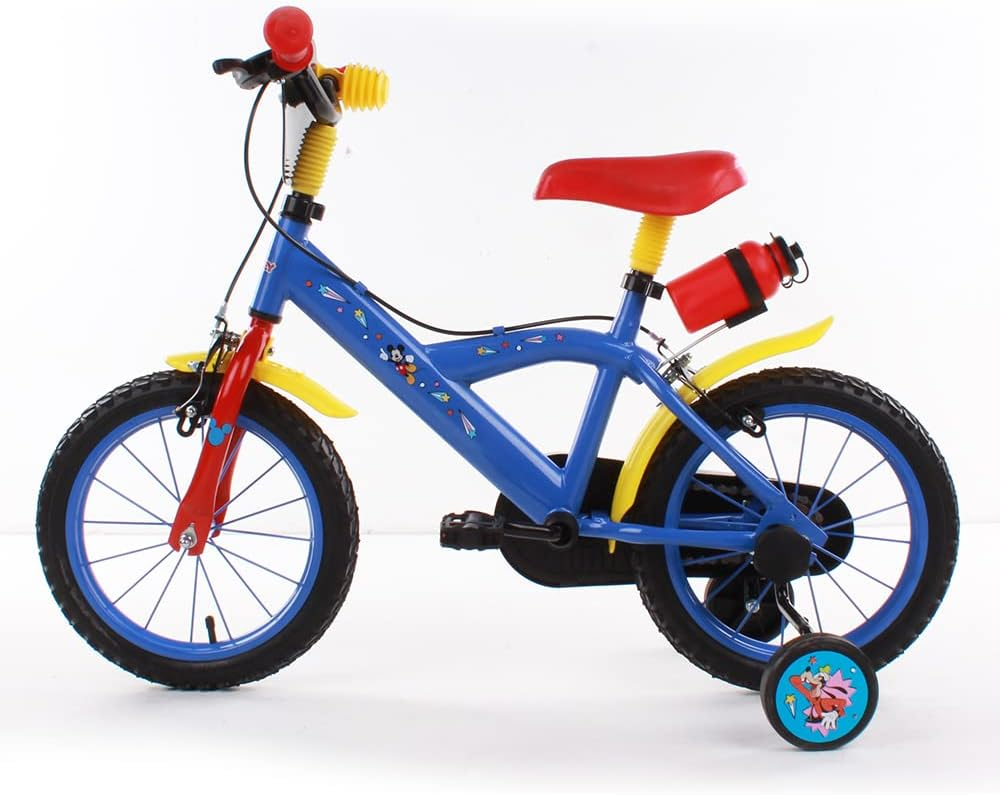 Bicicletta Mickey&friends DISNEY Topolino 14" Età 3/5 Anni con Rotelle - 21152