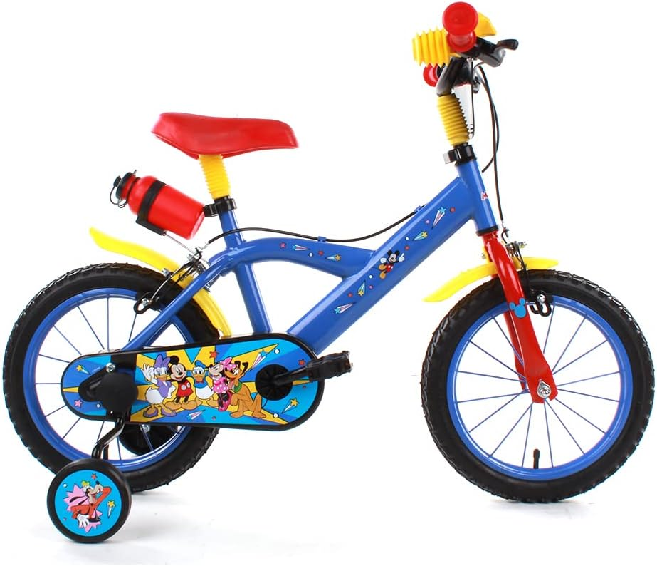 Bicicletta Mickey&friends DISNEY Topolino 14" Età 3/5 Anni con Rotelle - 21152