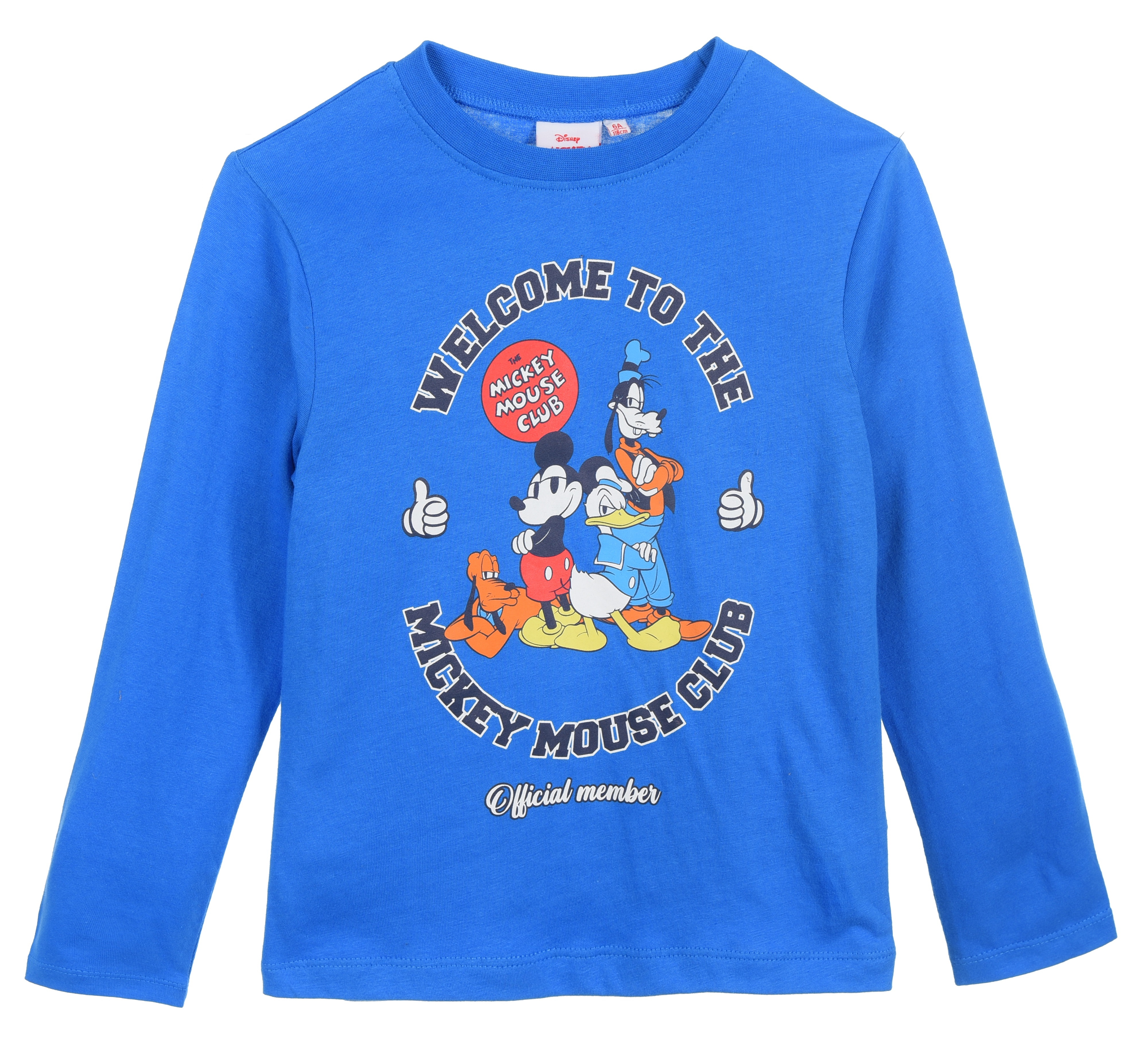 T-Shirt M.l. Topolino DISNEY Mickey Mouse Bambino Ragazzo 3/6 Anni - Xh1167celeste