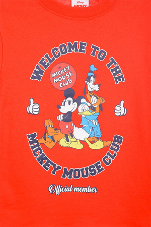 T-Shirt M.l. Topolino DISNEY Mickey Mouse Bambino Ragazzo Sun City - Xh1167rosso