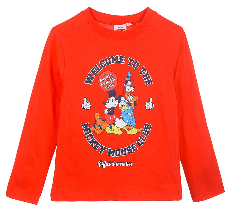 T-Shirt M.l. Topolino DISNEY Mickey Mouse Bambino Ragazzo Sun City - Xh1167rosso