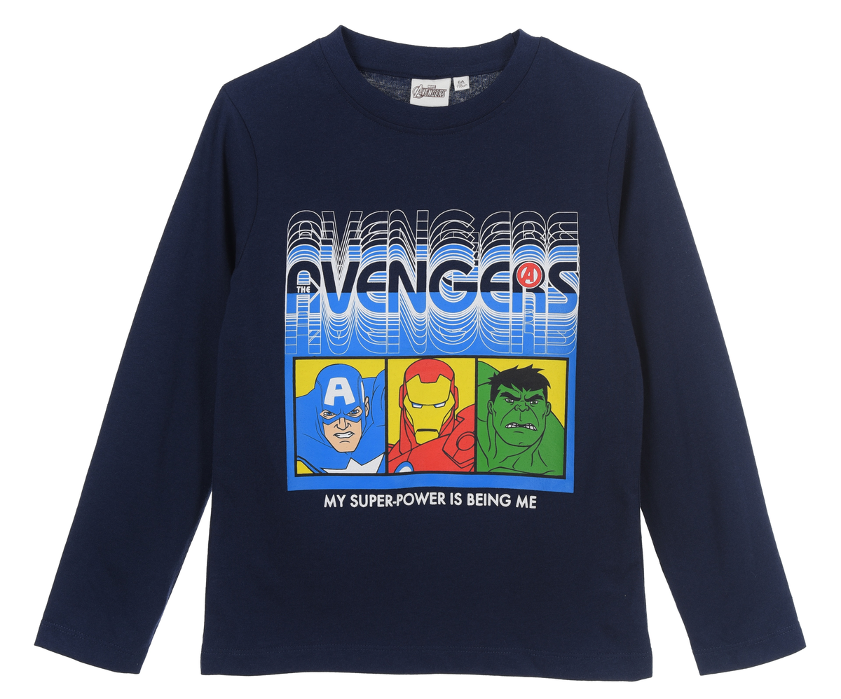 T-Shirt M.l. Avengers MARVEL Bambino Ragazzo Sun City 4/10 Anni - Xh1151blu