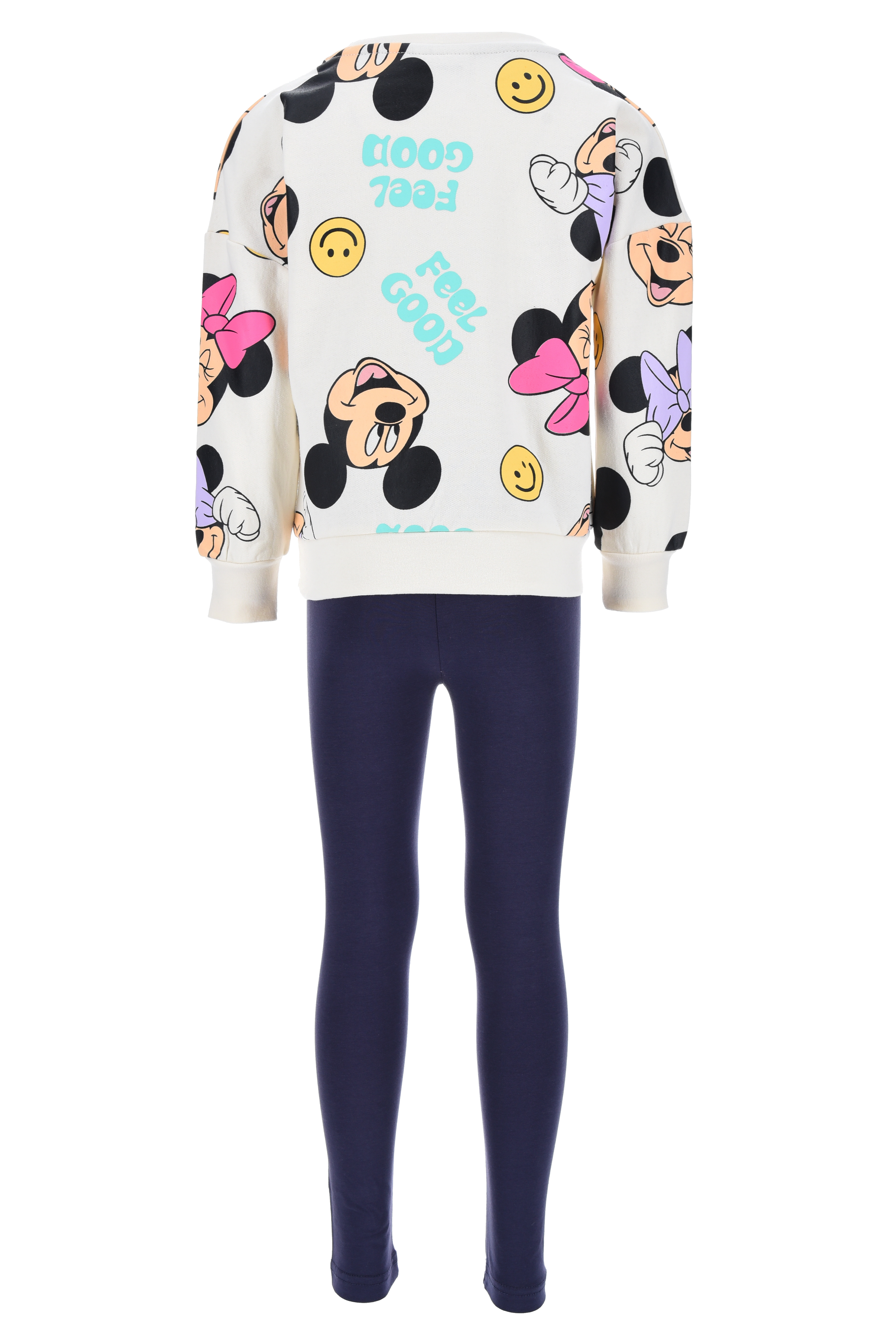 Completo Felpa con Leggings Minni Bambina Sun City 3/8 Anni - Xh1220bianco