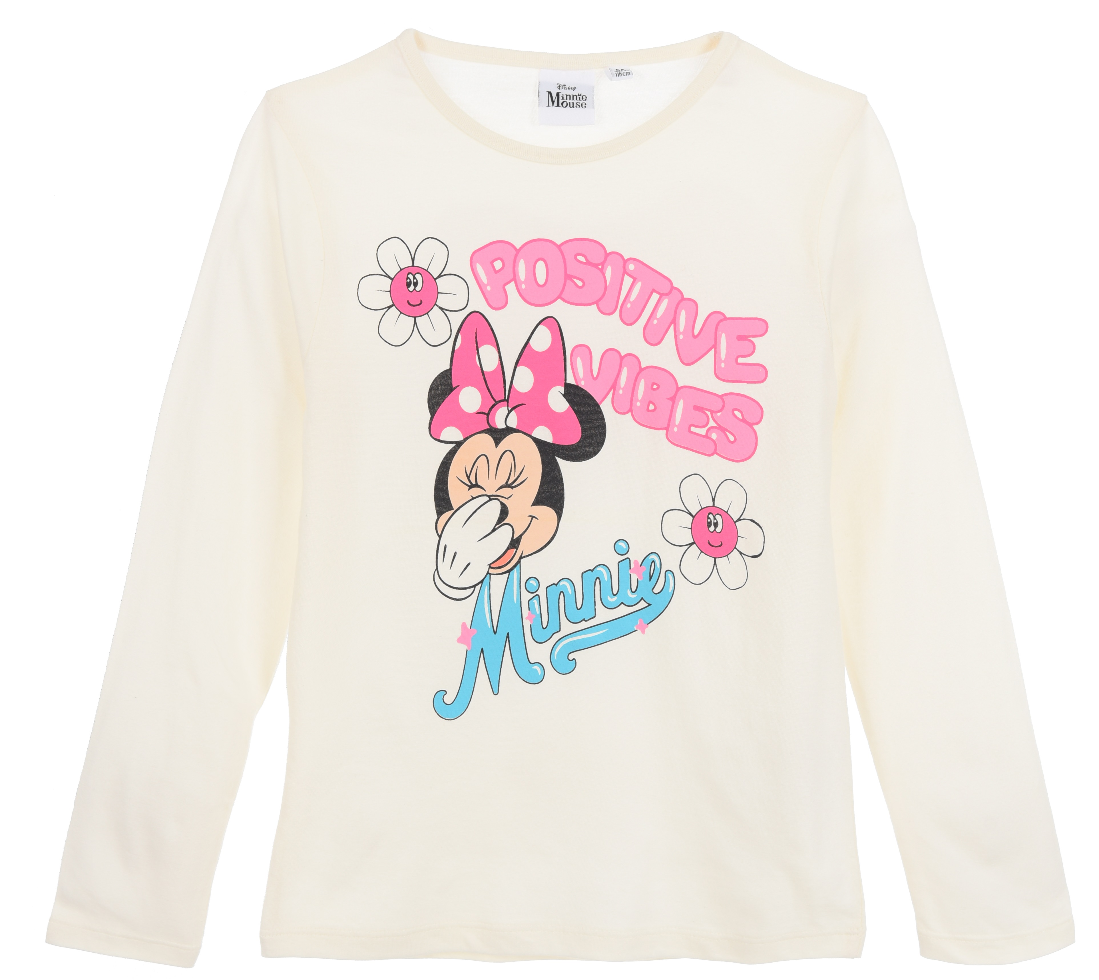 T-Shirt M.l. Minnie Mouse DISNEY Maglietta Bambina Sun City 3/8 Anni - Xh1334bianco