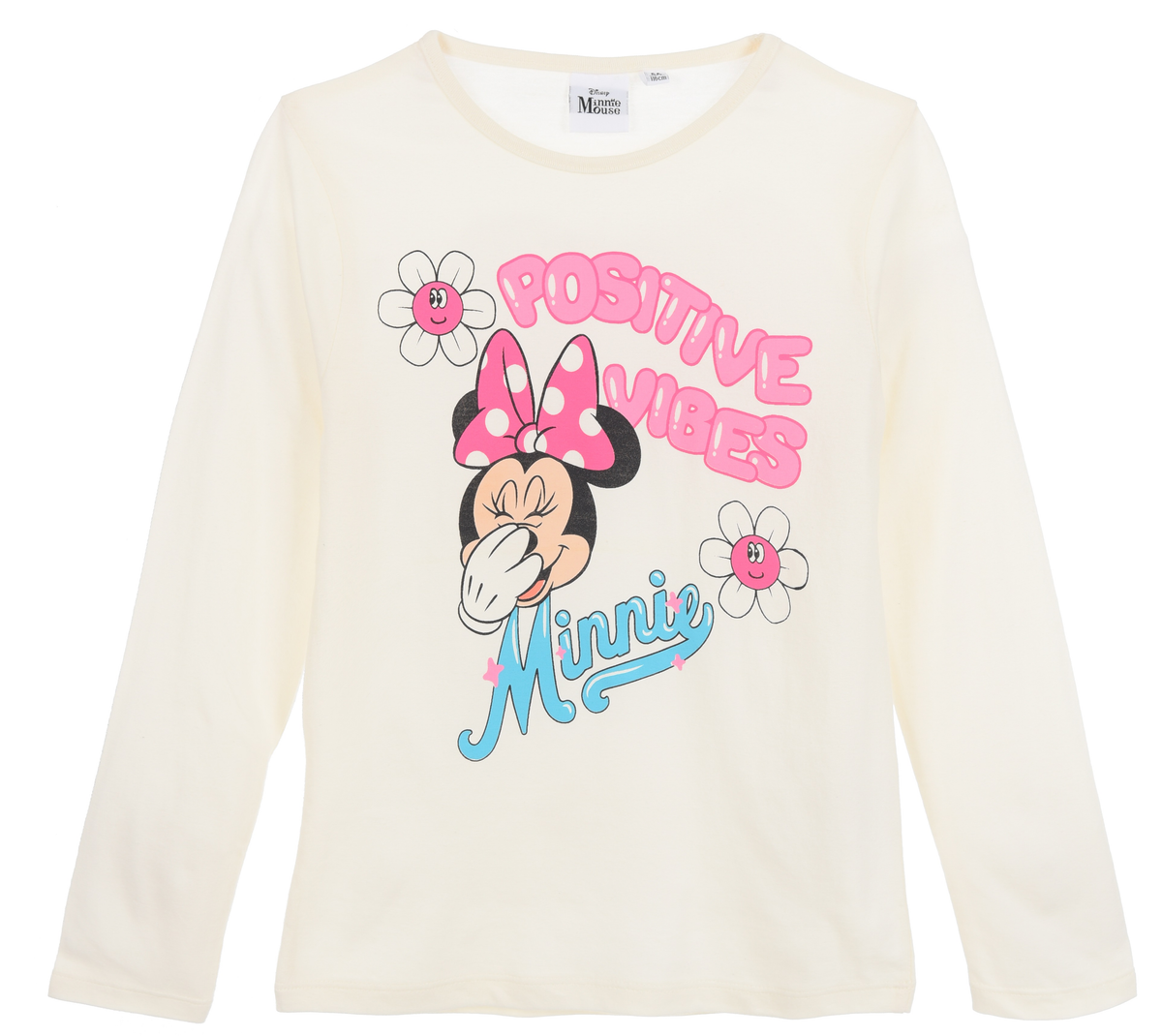 T-Shirt M.l. Minnie Mouse DISNEY Maglietta Bambina Sun City 3/8 Anni - Xh1334bianco