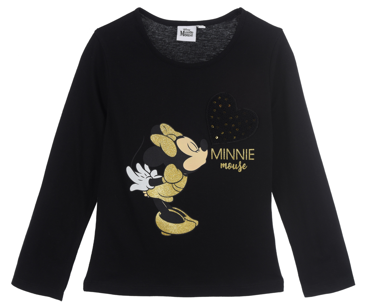 T-Shirt M.l. Minnie Mouse DISNEY Maglietta Bambina Sun City 3/8 Anni - Xh1357nero