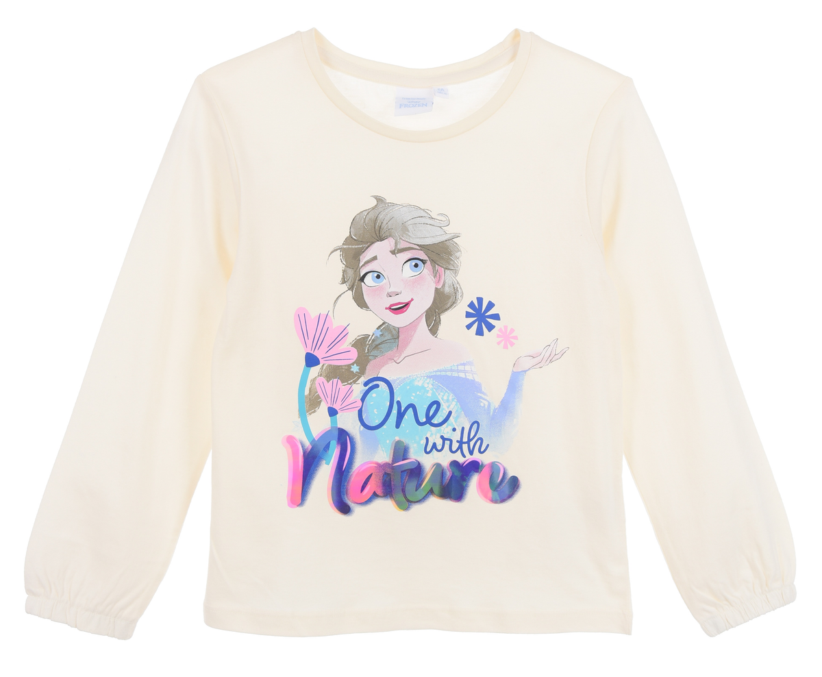 T-Shirt M.l. Froze Elsa e Anna DISNEY Maglietta Bambina Sun City 4/8 Anni - Xh1340bianco