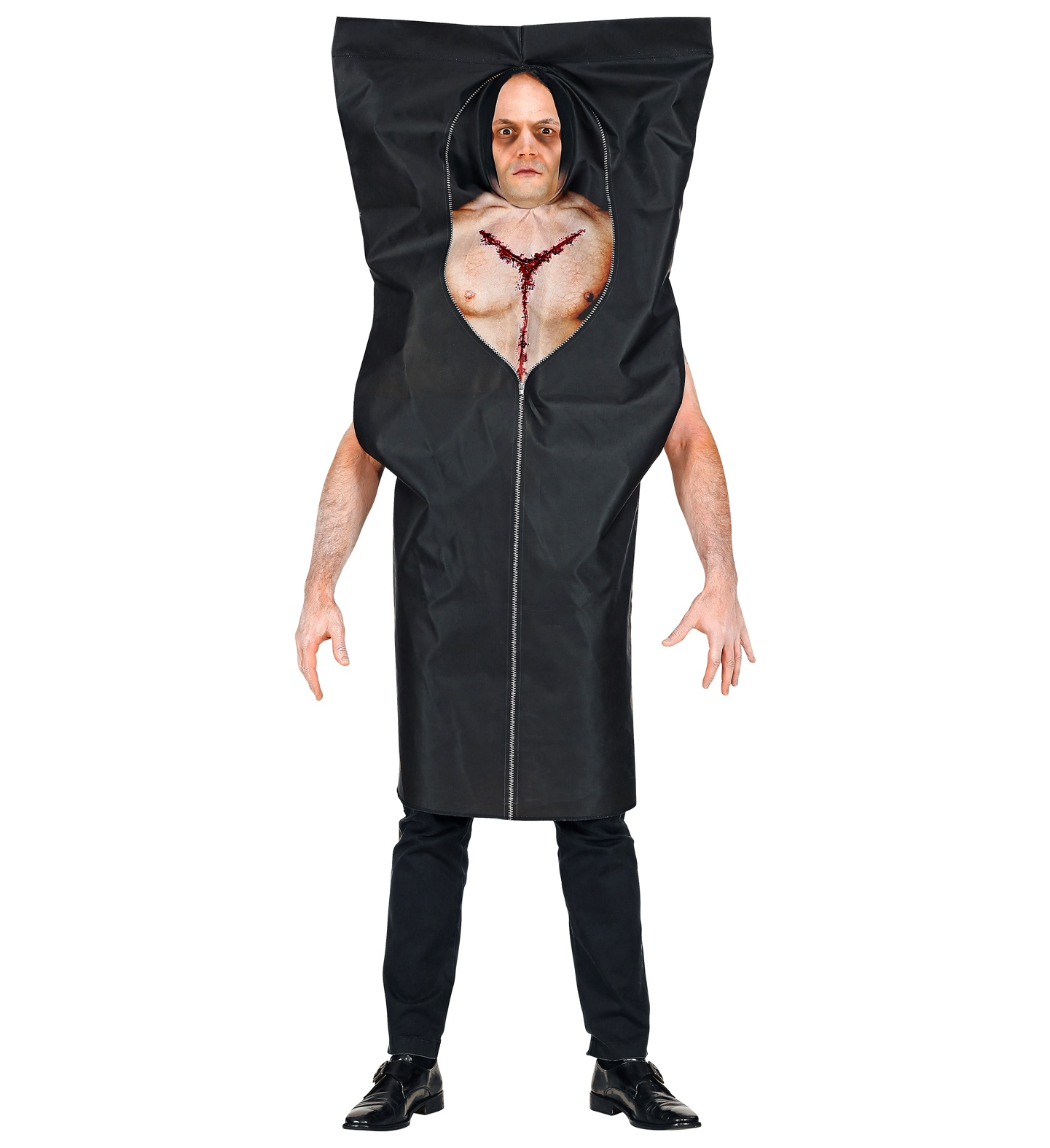 Vestito Carnevale Sacco per Cadavere Travestimento Costume Halloween Adulto - 0117