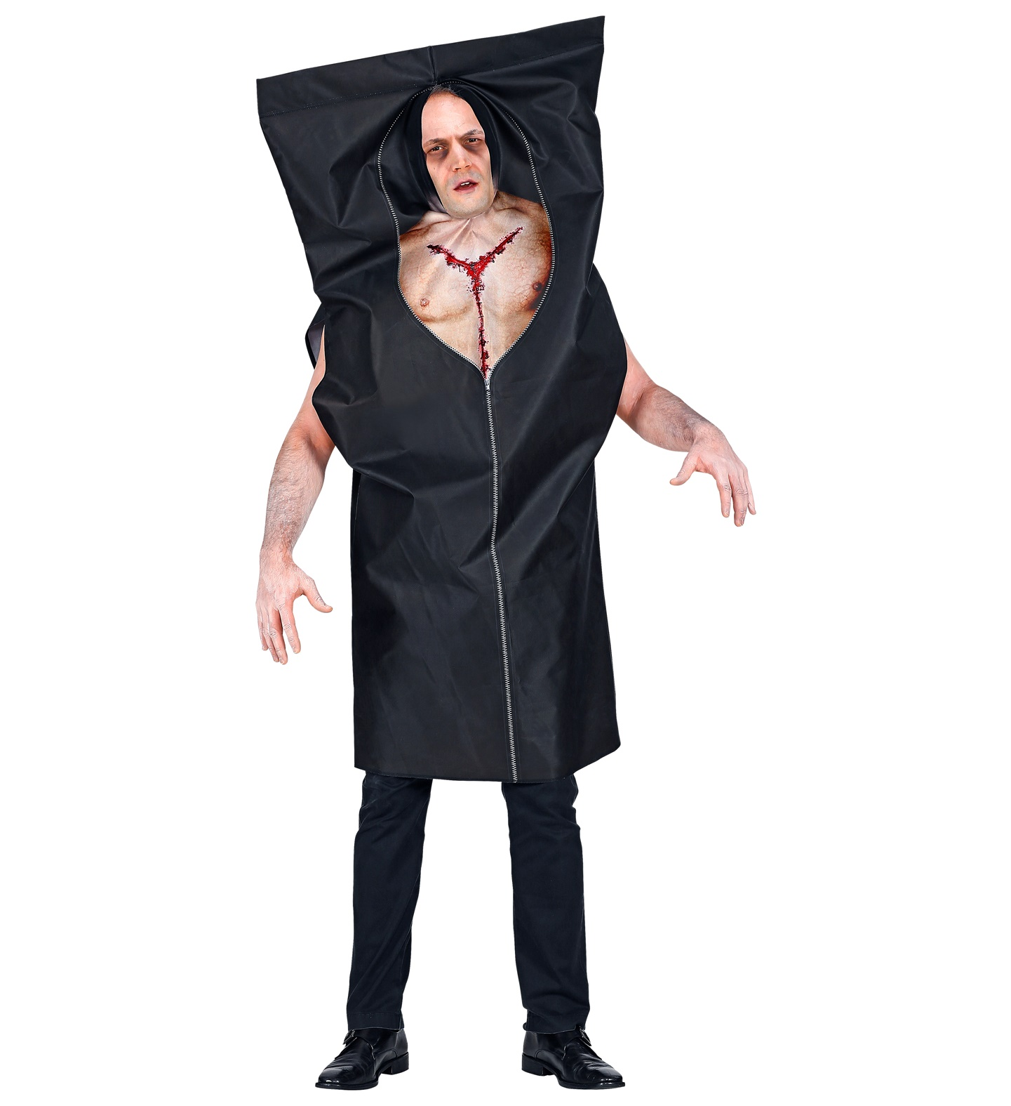 Vestito Carnevale Sacco per Cadavere Travestimento Costume Halloween Adulto - 0117