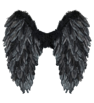 Ali Piumate Nere 50 X 50 CM Accessori Travestimento Costume Carnevale Halloween - 12190