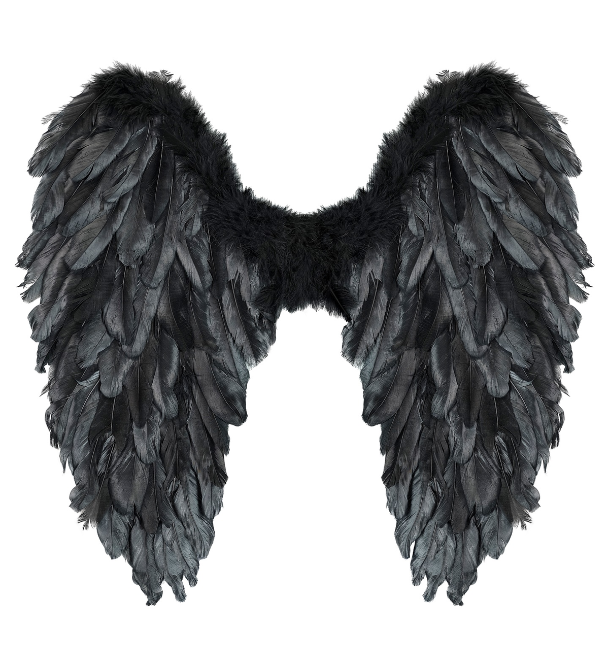 Ali Piumate Nere 50 X 50 CM Accessori Travestimento Costume Carnevale Halloween - 12190