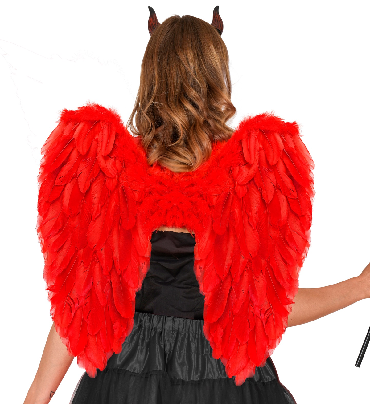 Ali Piumate Rosse 50 X 50 CM Accessori Travestimento Costume Carnevale Halloween - 12192