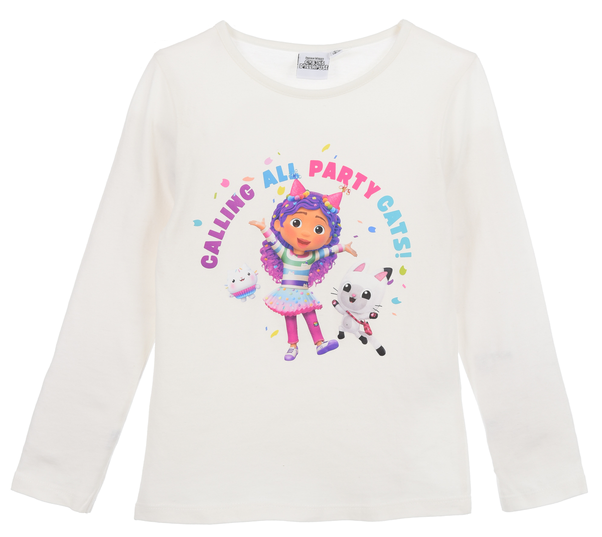 T-Shirt M.l. Gabby's Dollhouse Maglietta Bambina Sun City 3/8 Anni - Xh1323bianco