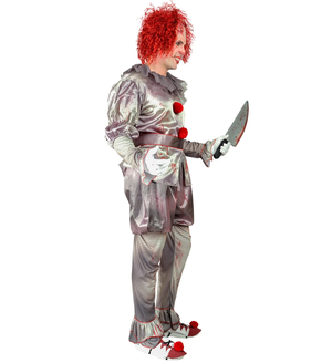 Vestito Carnevale Killer Clown Travestimento Costume Halloween Adulto - 1647