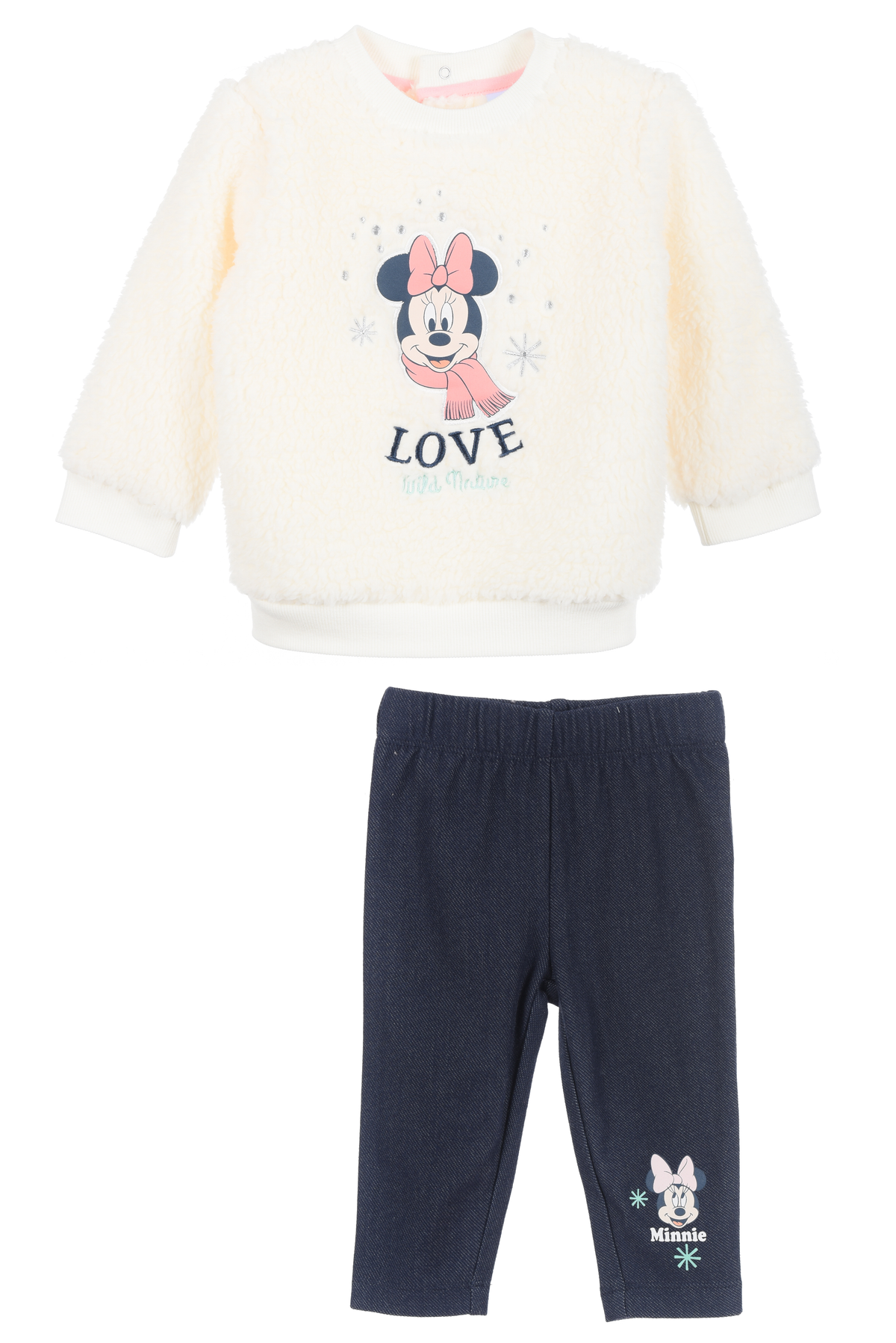 Completo Felpa con Leggings Minni Neonata Sun City 6/24 Mesi - Xh0044bianco