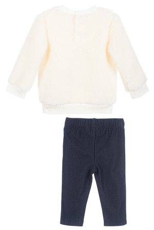 Completo Felpa con Leggings Minni Neonata Sun City 6/24 Mesi - Xh0044bianco