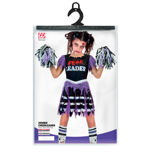 Vestito Carnevale Cheerleader Zombie Travestimento Costume per Halloween da Bambino - 3035