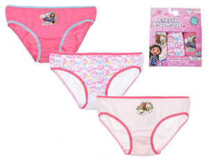 Mutandine Set 3 Pezzi Gabby's Dollhouse Slip in Cotone in Scatola 3/8 Anni - Xh30024