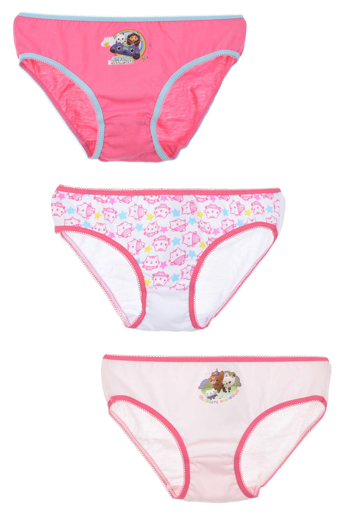 Mutandine Set 3 Pezzi Gabby's Dollhouse Slip in Cotone in Scatola 3/8 Anni - Xh30024