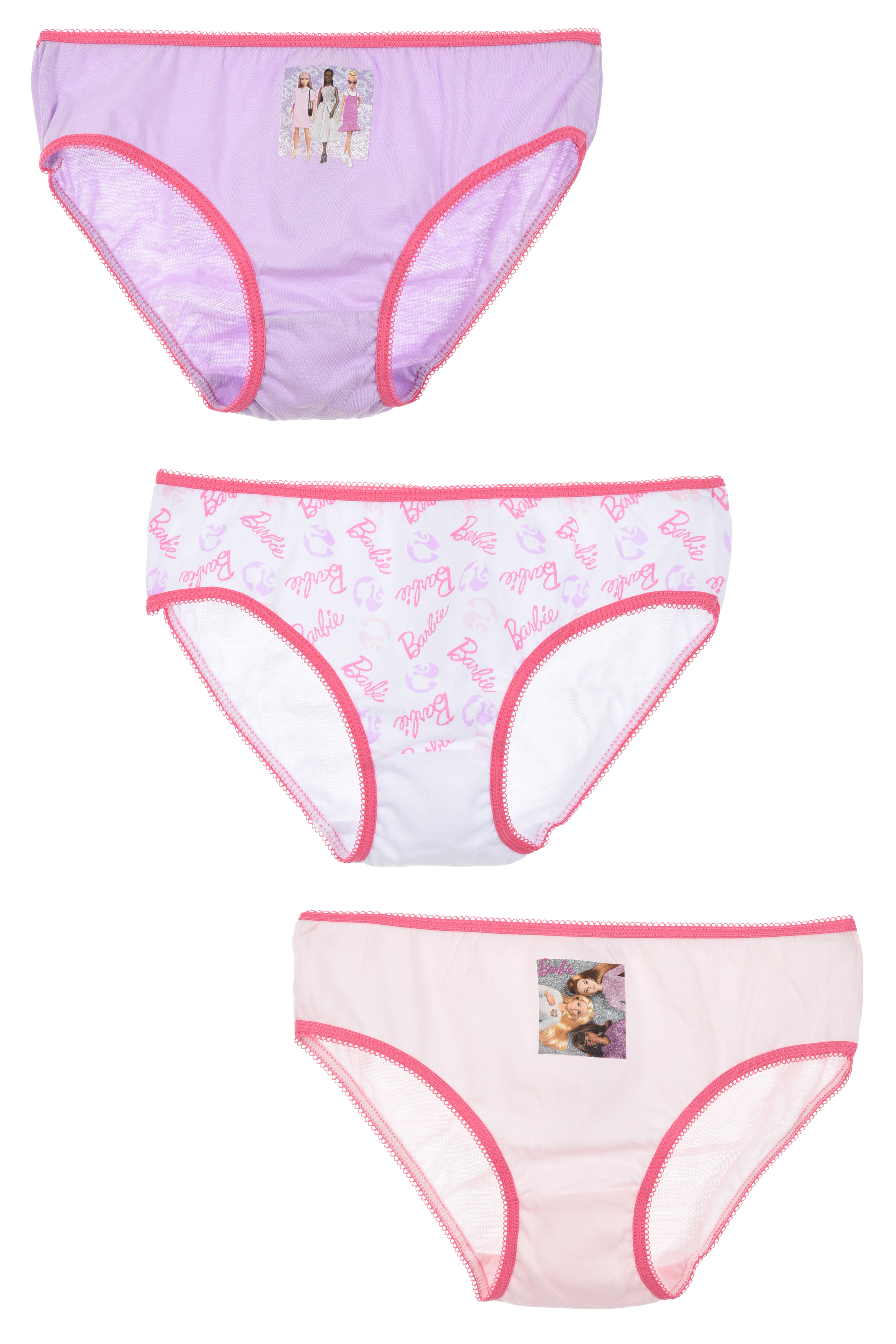 Mutandine Set 3 Pezzi Barbie Slip in Cotone in Scatola 4/10 Anni - Xh30026