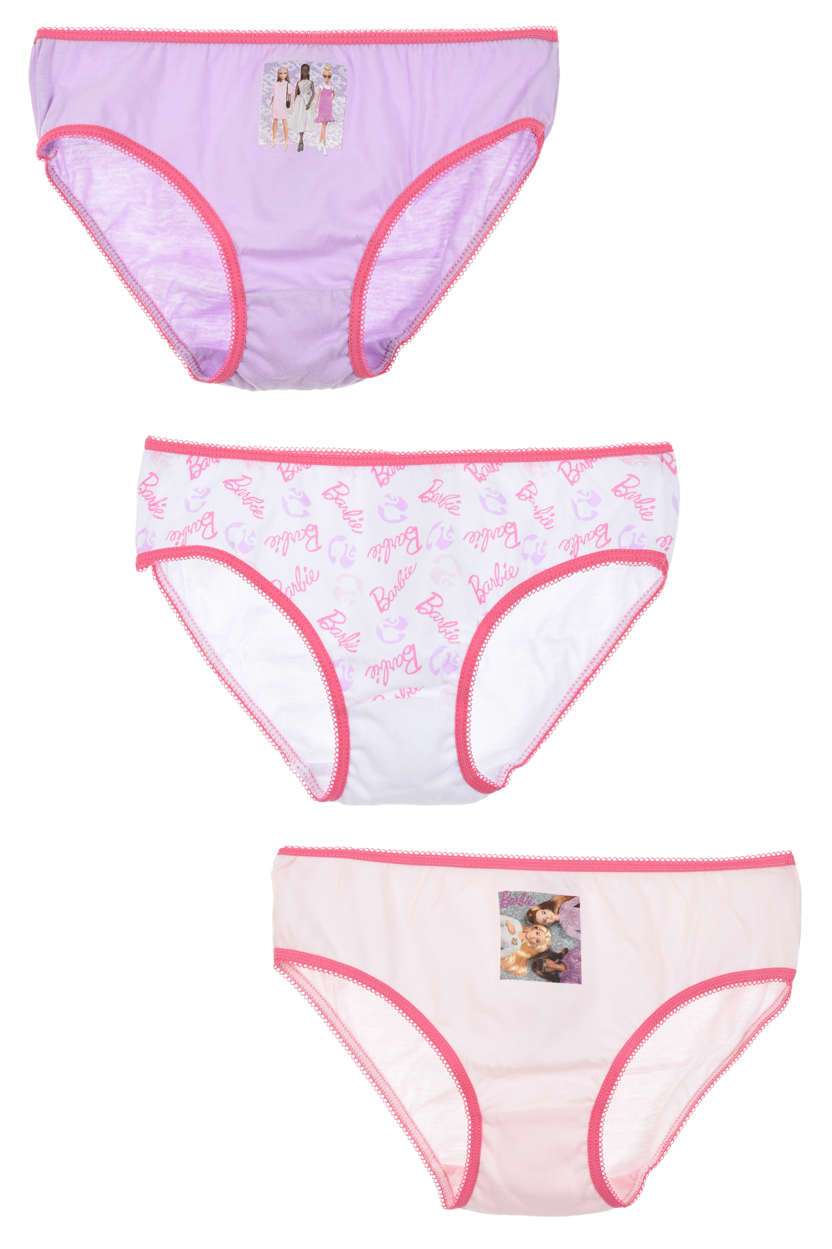 Mutandine Set 3 Pezzi Barbie Slip in Cotone in Scatola 4/10 Anni - Xh30026
