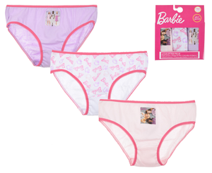 Mutandine Set 3 Pezzi Barbie Slip in Cotone in Scatola 4/10 Anni - Xh30026